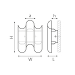 341347 Светильник BOSSO 3х1W LED 330LM G ЧЕРНЫЙ 4000K IP65
