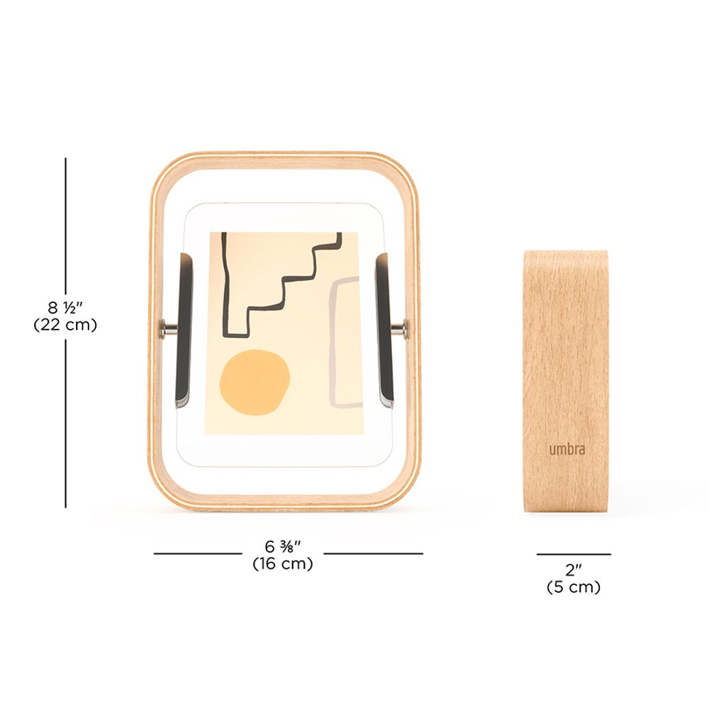 Фоторамка двусторонняя Bellwood,16х22 см, натуральное дерево