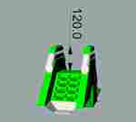 Надувная лестница для бассейна из ПВХ с бассейном, зелёный, 6,7*1,8*3 м