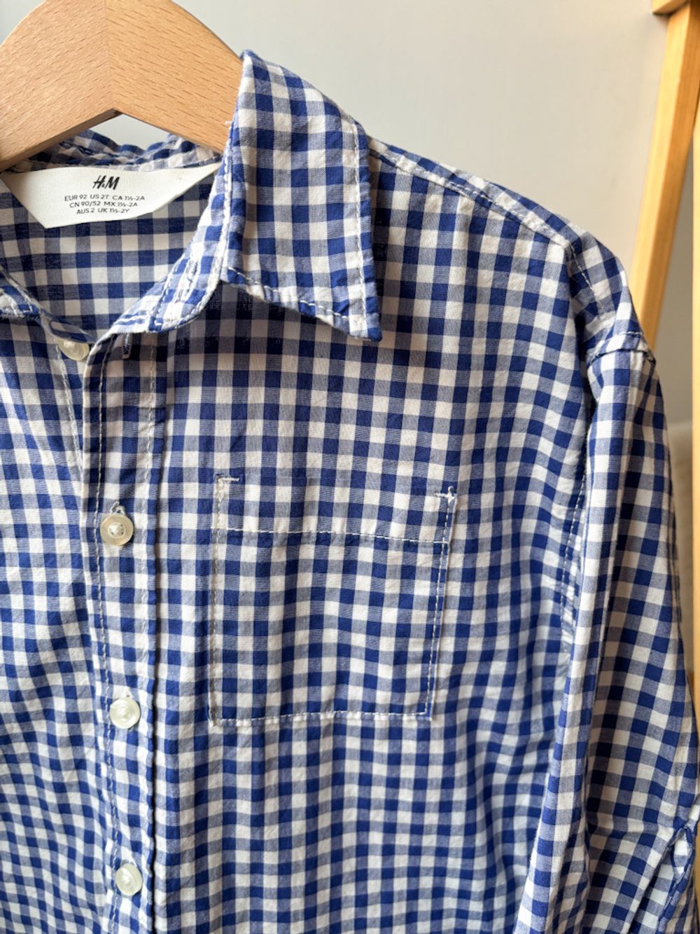 Хлопковая рубашка H&M, 92