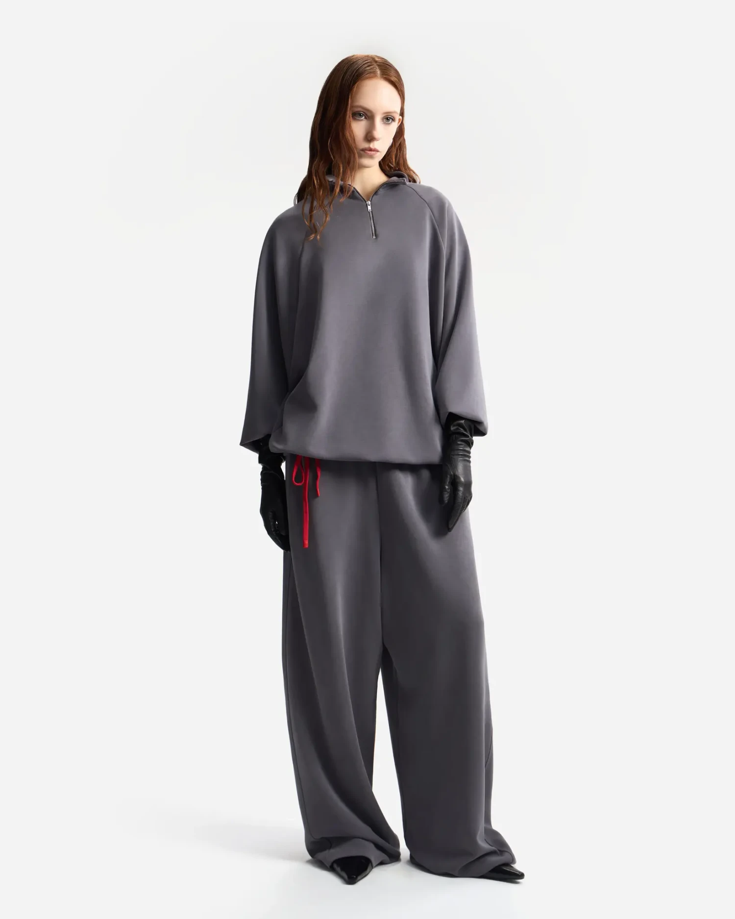 Свитшот из модала серый