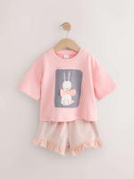 Футболка и шорты в комплекте для девочки Next E55-507, Розовый
