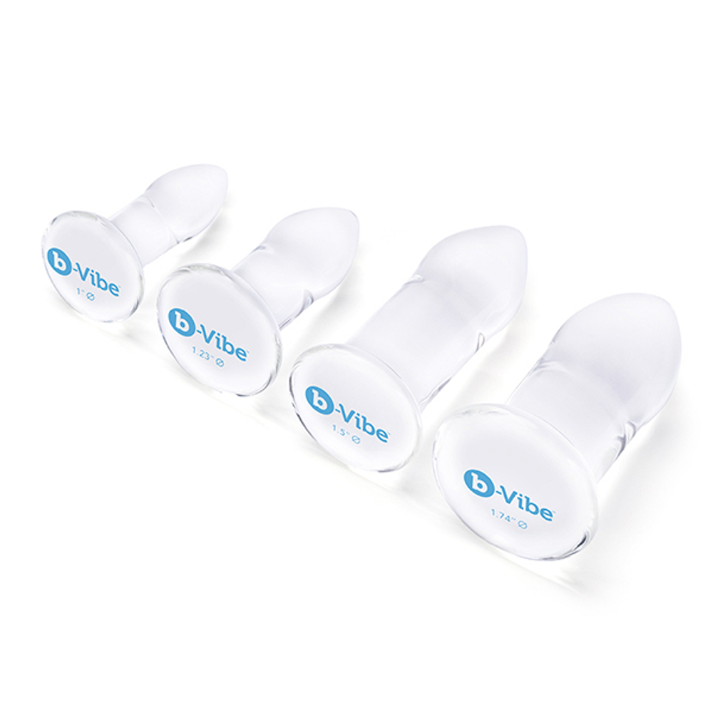 Набор стеклянных плагов 8, 10, 11, 12см b-Vibe Anal Dilators Set BV-037