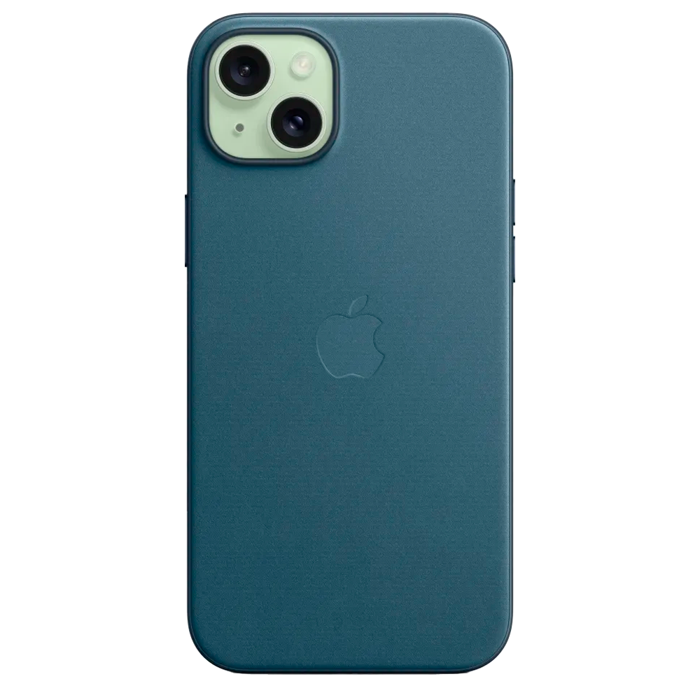 Тканевый чехол с поддержкой MagSafe Apple FineWoven Case для iPhone 15 Plus, Pacific Blue (Тихоокеанский синий)