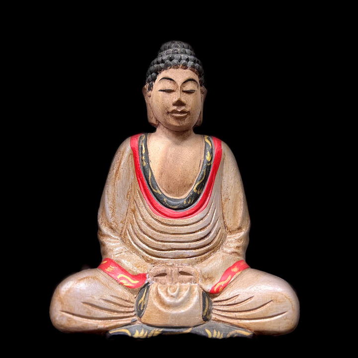 Статуэтка Будда сувенир из дерева Суар h-19-20 см.