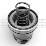 LC40B20D7X/ - Логический клапан (патрон) Ду40, соотношение площадей B = 14.3:1 (кольцо = 7%), давление открытия 2 бар, D = c демпфером, уплотнение NBR