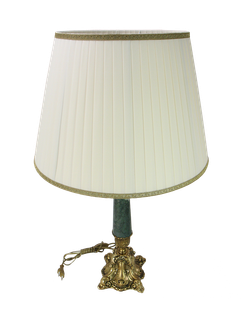 Olympus Brass Лампа настольная интерьерная на бронзовом основании с тканевым абажуром