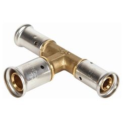 Тройник HENCO переходный увеличенный в центре, латунь пресс, 20x26x20