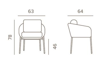 Кресло плетеное с подушками Elba