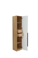 Пенал Ивару Стефани 6, Дуб Крафт Золотой / Софт Белый