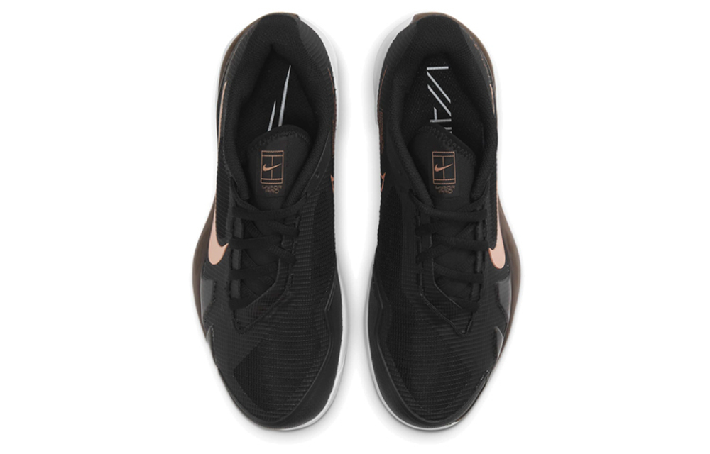 Nike Court Air Zoom Vapor Pro Hc Black Metallic Gold Women"s