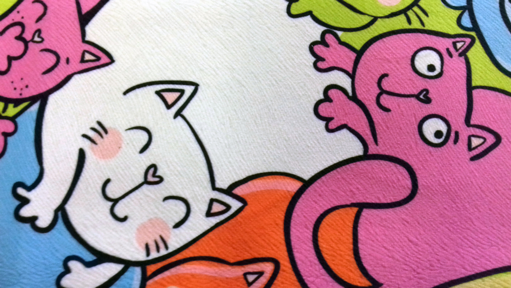 Микровелюр Xpoint (Икспоинт) 0037.02 Кошки в лукошке