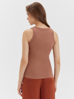 Базовый топ из эластичного хлопка