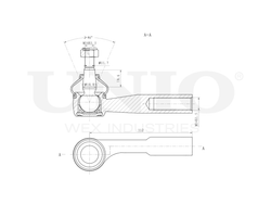 Наконечник рулевой левый UNIO SSP-10132