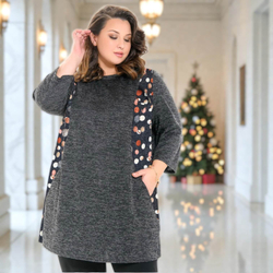 Комбинированная туника из джерси-меланж Праздник