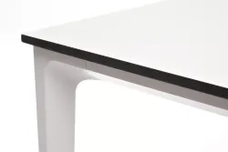 "Малага" обеденный стол из HPL 90х90см, цвет молочный, каркас белый