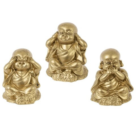 GAEM Набор из 3-х фигурок декоративных "Хотэй", L14,5 W5 H5,5 см