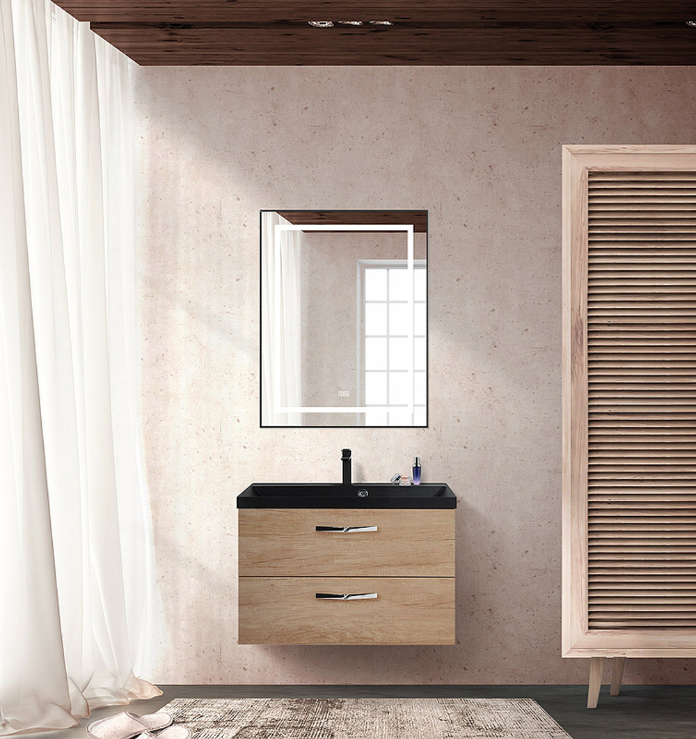 Тумба под раковину BelBagno Aurora 80 AURORA-800-2C-SO-RNN подвесная Rovere Nebrasca Nature
