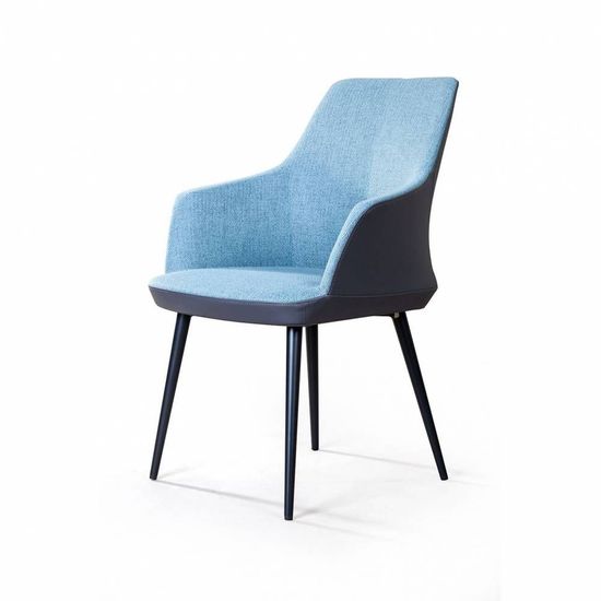 Стул с подлокотниками Frank, рогожка комби синий