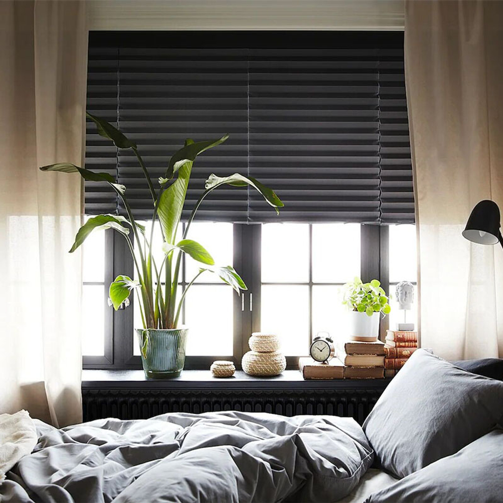 Жалюзи PLACKAD BLIND, 90х180, полиэстер, черный