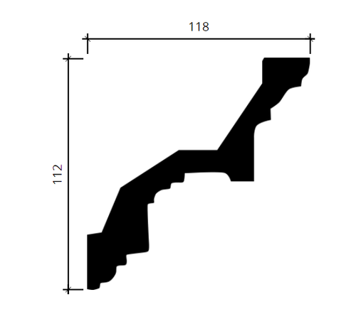 ЕВРОПЛАСТ КАРНИЗ ГИБКИЙ 1.50.111 (112*118*2000мм) Полиуретан