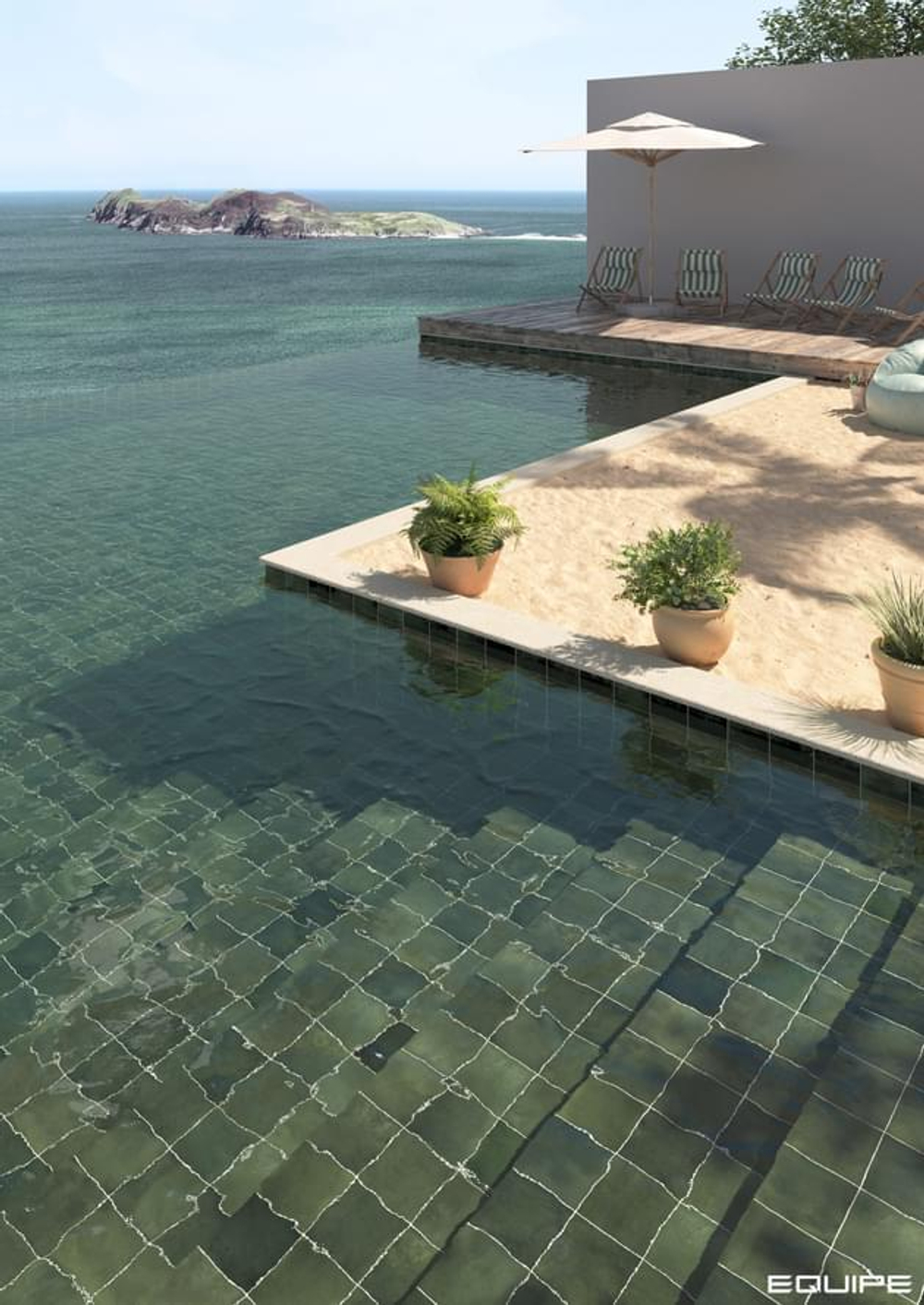 Equipe Spa&Pools Moss Green 15x15