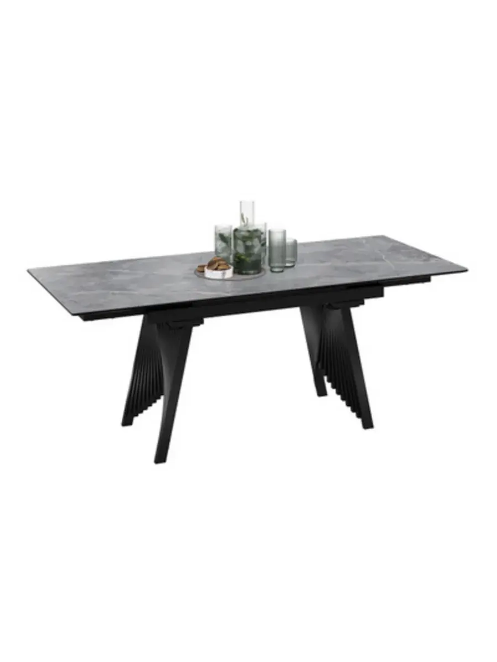 Стол кухонный Керамика серый мрамор 140(200)х85х78 см