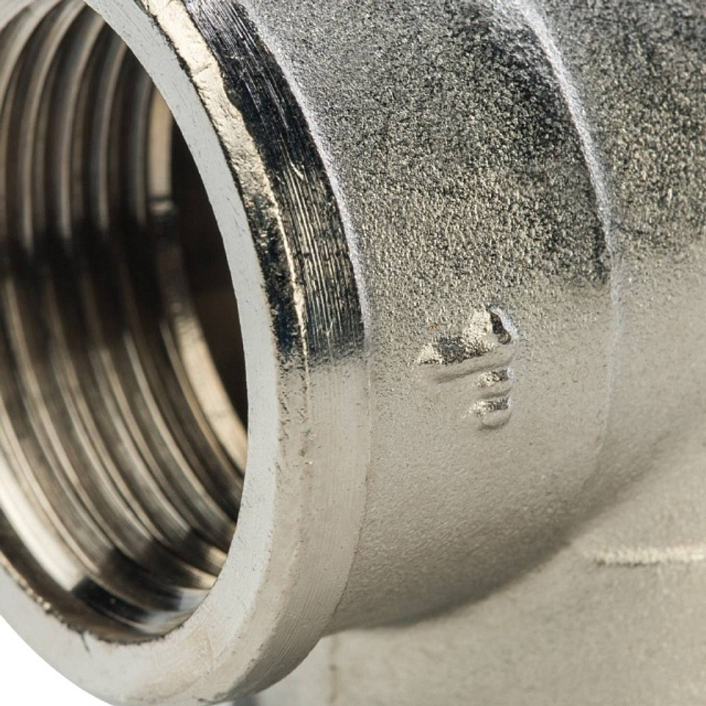 Отвод 90° с внутренней резьбой STOUT SFT 0014 - 1" (для стальных труб, латунь никелированная)