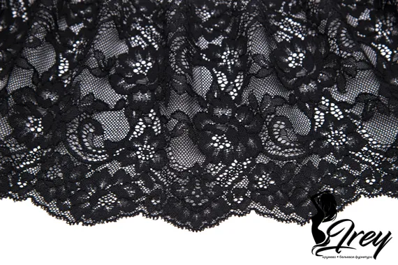 03-192 ОПТ Кружево эластичное 16 см, черный