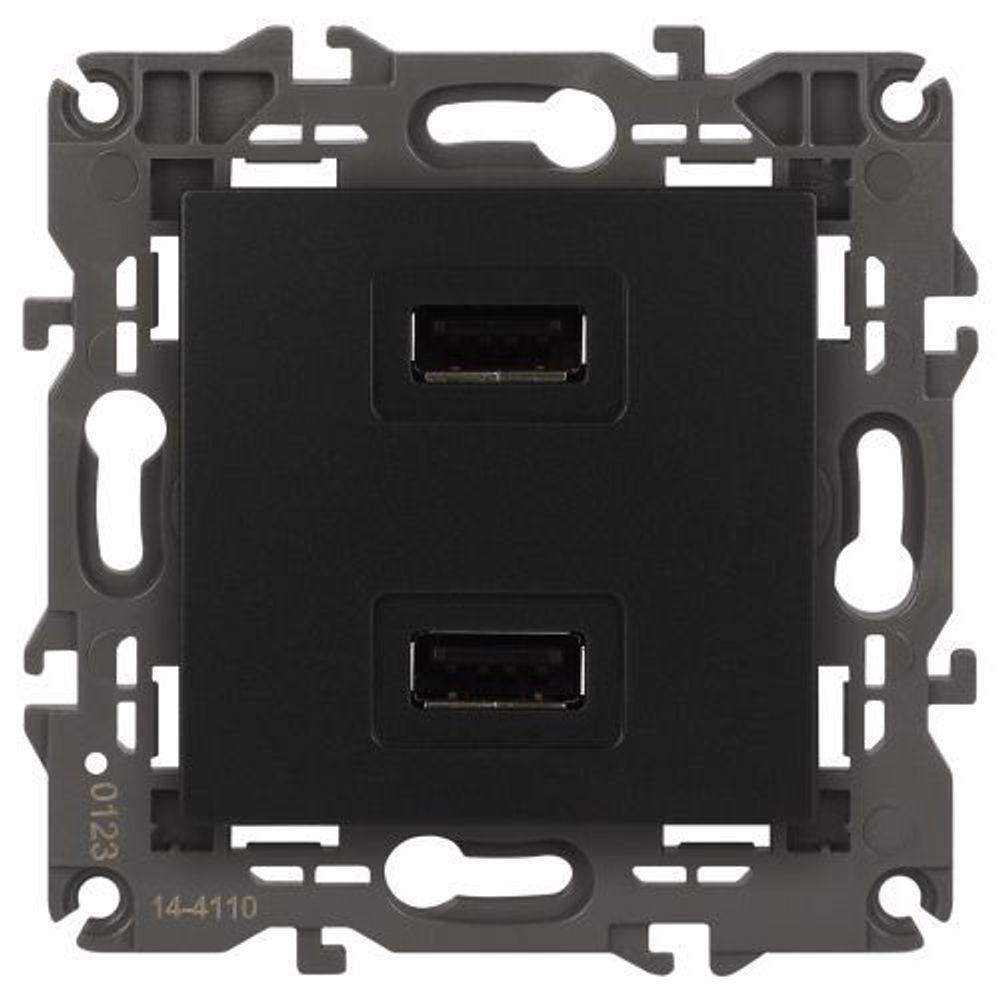 Устройство зарядное USB 14-4110-05 5В-2100мА Elegance антрацит ЭРА Б0034373 Устройство зарядное USB 14-4110-05 5В-2100мА Elegance антрацит ЭРА Б0034373