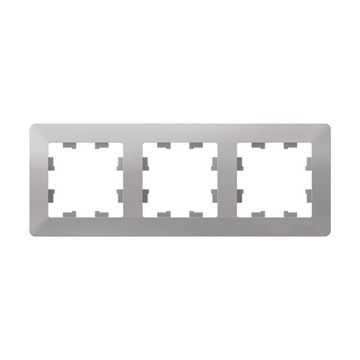 Рамка 3-м AtlasDesign Air алюм./дым. черн. SE ATN220303