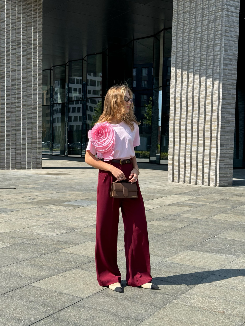 Брюки Office винный