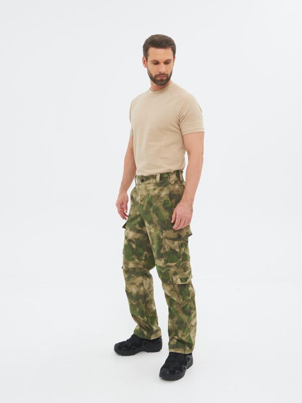 Брюки летние Крафт ткань Смесовая цвет Малахит