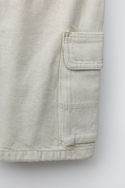 ZARA ШОРТЫ КАРГО, ПЕСОЧНЫЙ