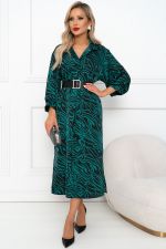 Платье Делиса (малахит/принт) Р11-1191/5 Nikol (Акция)