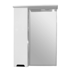 Зеркальный шкаф "ПРОМЕТЕЙ" левый без подсветки (ПВХ)