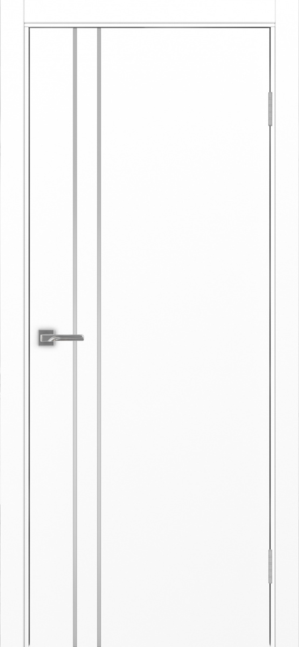 Межкомнатная дверь Optima Porte НЕАПОЛЬ 205 Молдинг SC (матовое серебро), Кромка в цвет полотна