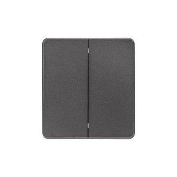 Выключатель ROUND 2 кл для жалюзи возвратный 10А с/у титан KRANZ