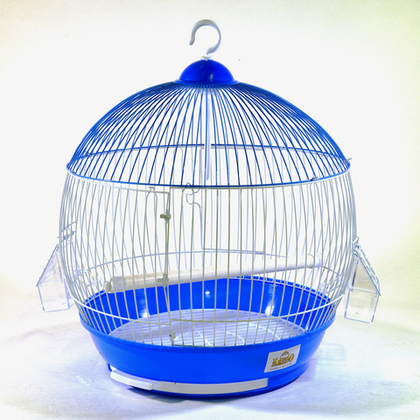 KREDO Клетка для птиц круглая 38,5*48 см (318), синяя