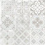 Керамогранит Alma Ceramica GFU04CTR17R Country 60x60 белый / серый сахарный с орнаментом