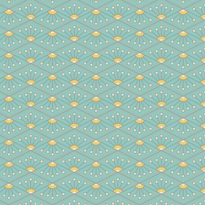 Sunrise Floral Eye Pattern Mint