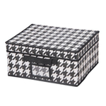 Короб для хранения "Пепита", Д330 Ш280 В150, черно-белый