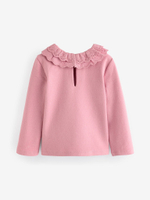 Лонгслив с воротником для девочки Next B87-598, Розовый