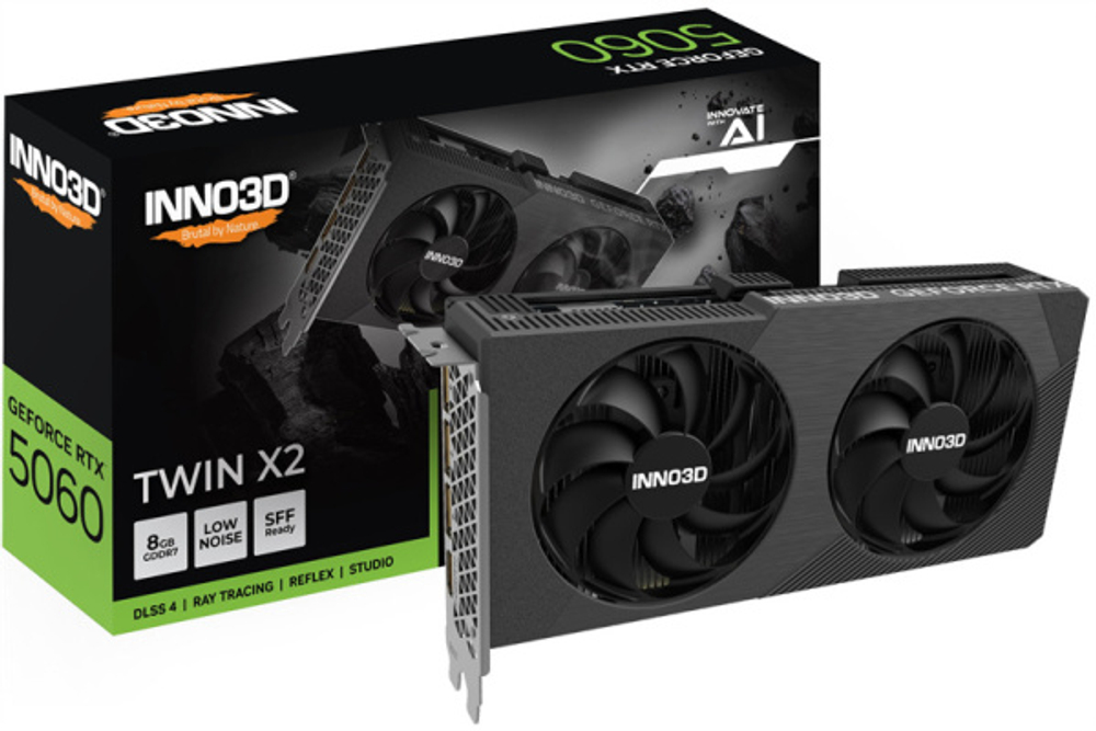Видеокарта Inno3D GeForce RTX 5060 TWIN X2 (N50602-08D7-195071N)