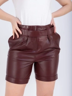 Шорты женские кожаные шорты кожаные