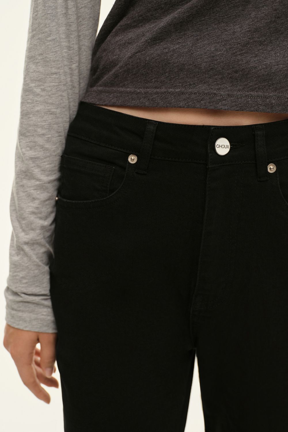 Джинсы укороченные (Brigitte), черные