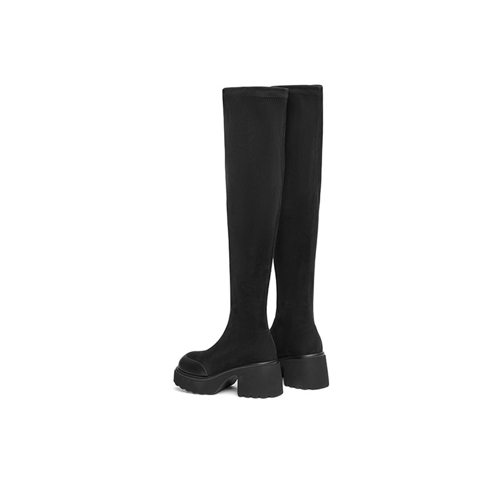 RED DRAGONFLY Stretch Knee High Boots 8CM Women"s