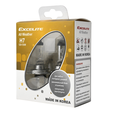 Лампа H7 55W 12V AW PX26d Excelite комплект белый свет