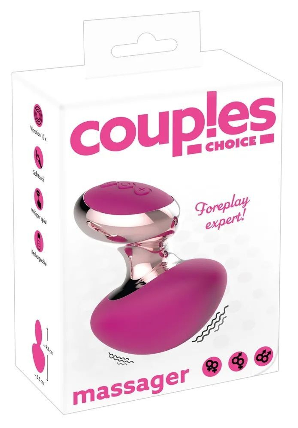 Ярко-розовый вибромассажер Couples Choice Massager (Цвет: ярко-розовый)