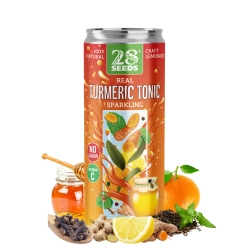 28SEEDS Real TURMERIC TONIC (Куркуминный тоник) 330 мл — натуральный куркуминный тоник без сахара на куркуме, лимоне и специях